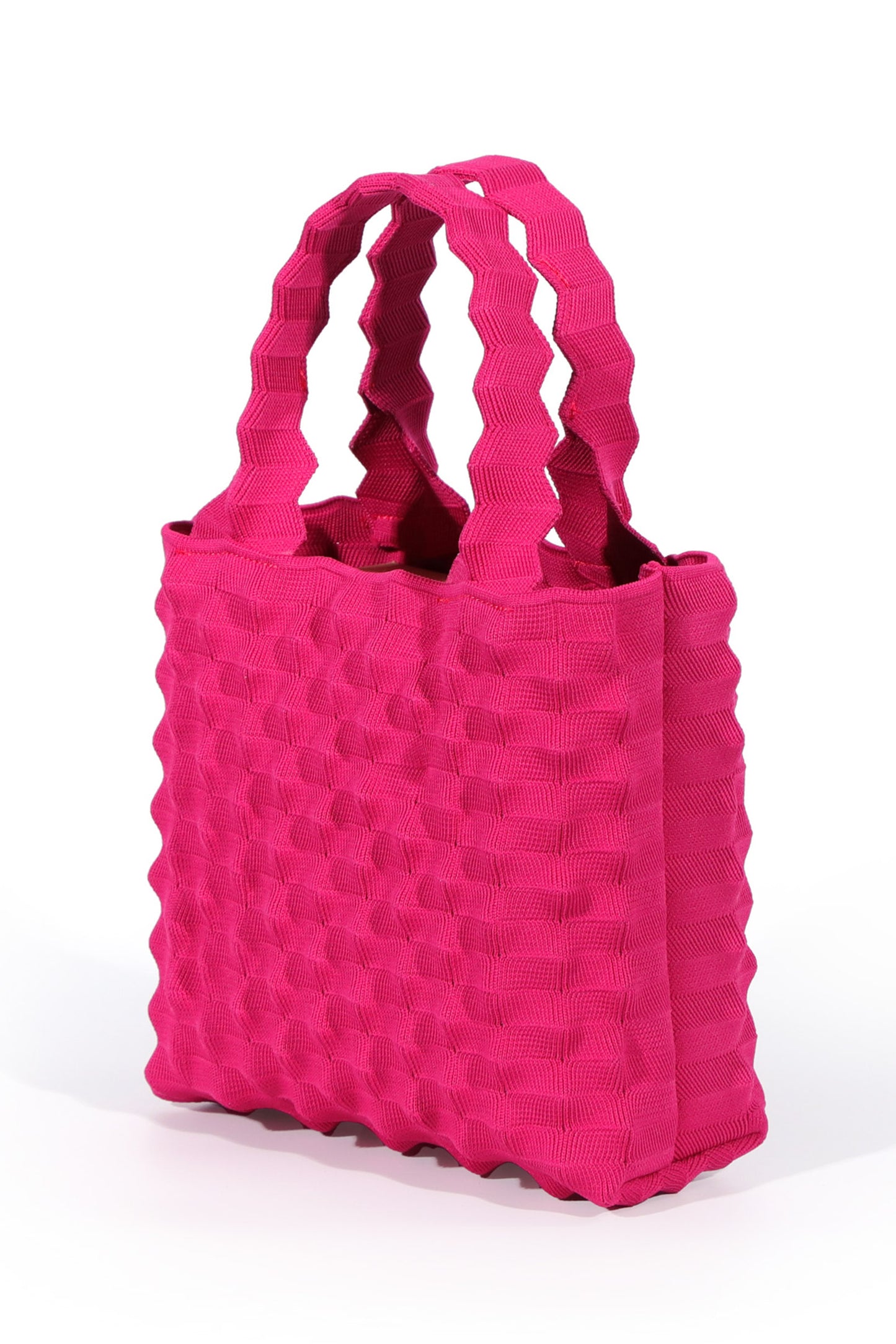 Pineapple Knit Bag-Hot Pink