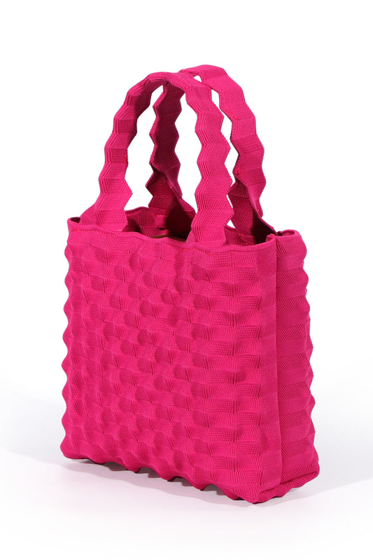 Pineapple Knit Bag-Hot Pink
