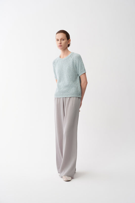 Slub Cotton Short-Sleeve Top