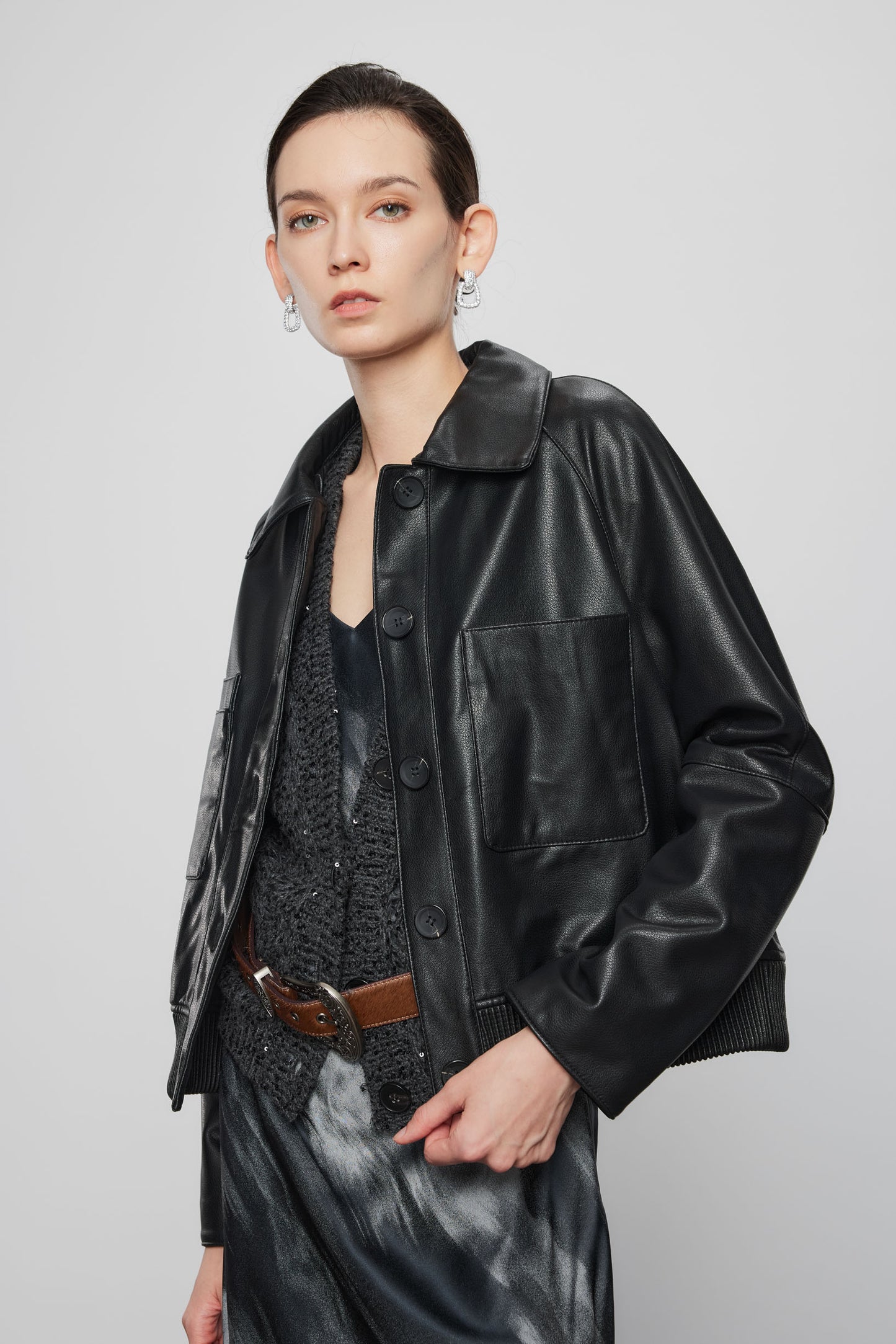 Pocket Leather Jacket