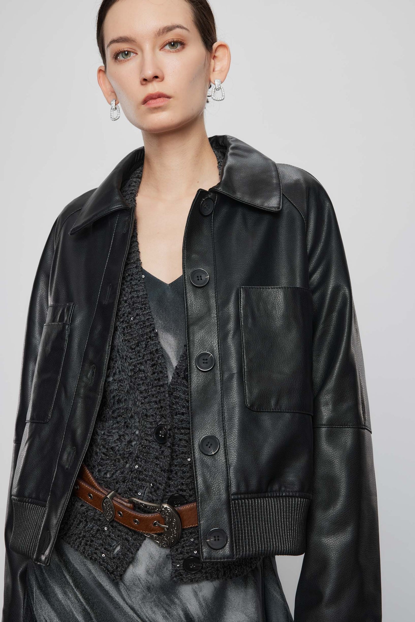 Pocket Leather Jacket