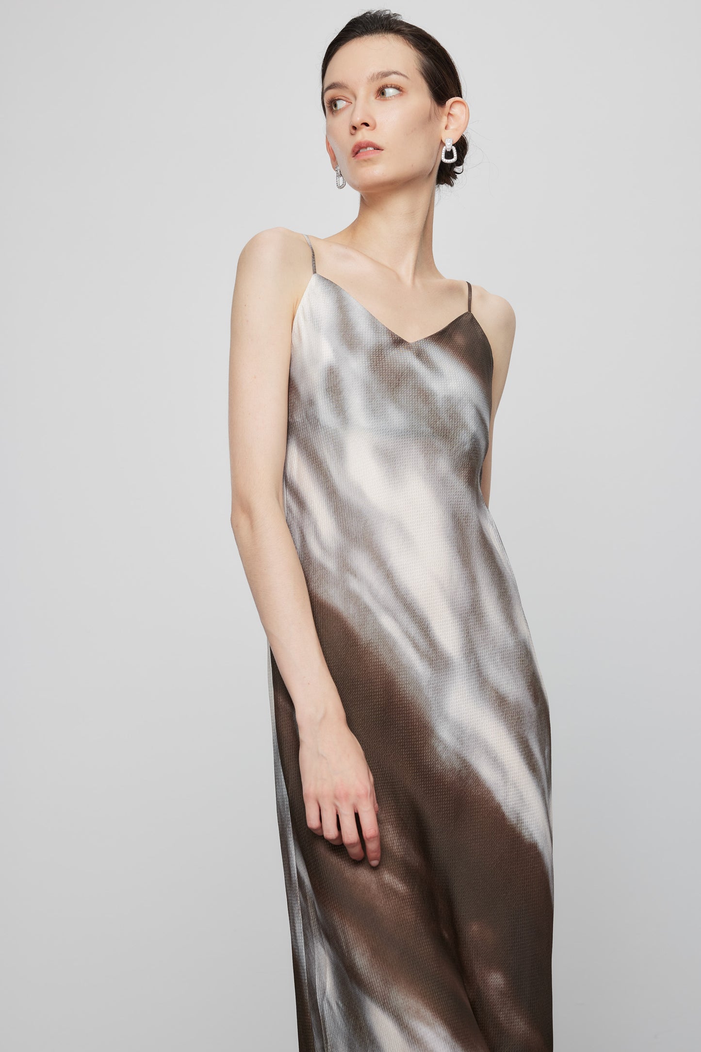 Tie Dyed Silk Slip Dress
