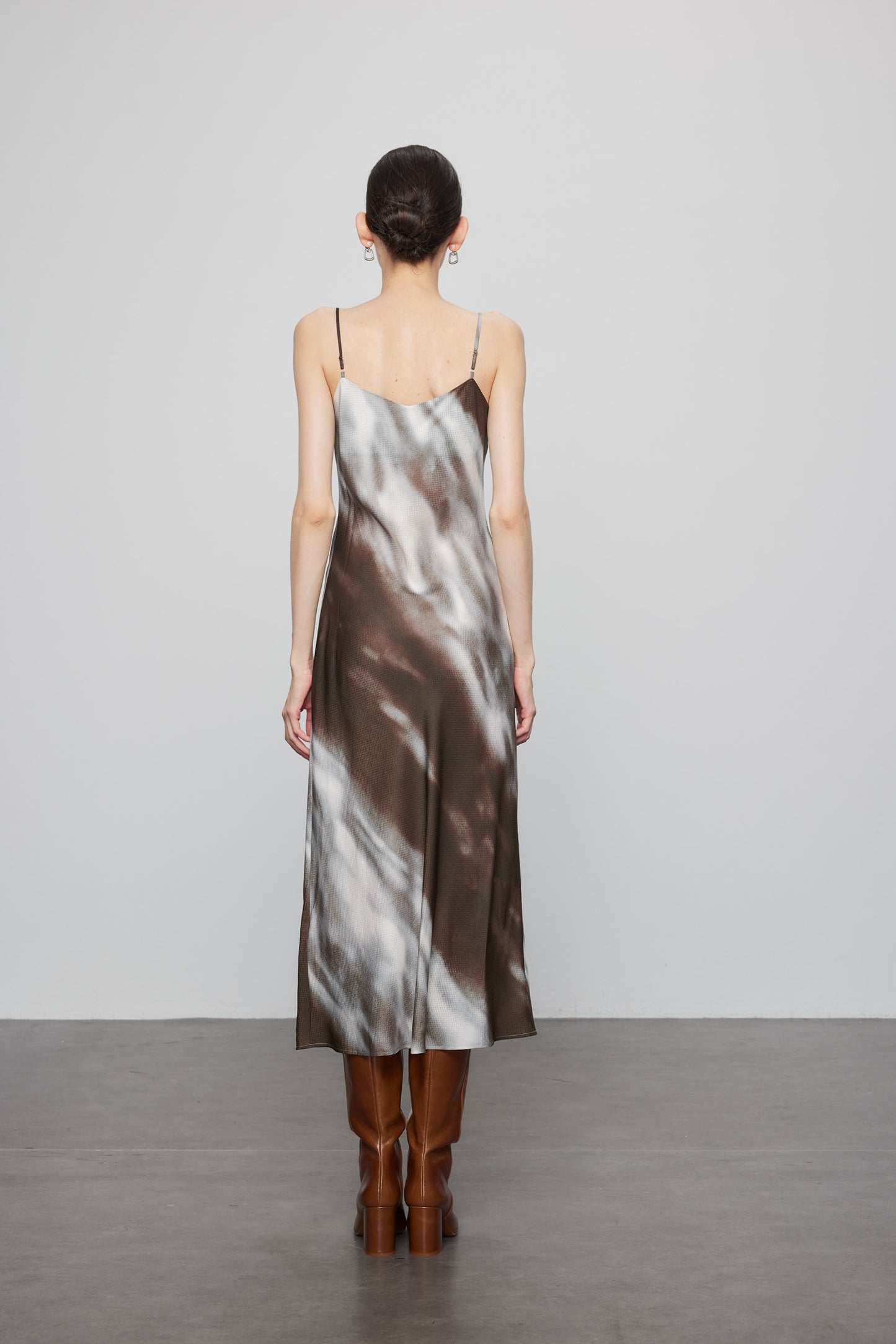 Tie Dyed Silk Slip Dress
