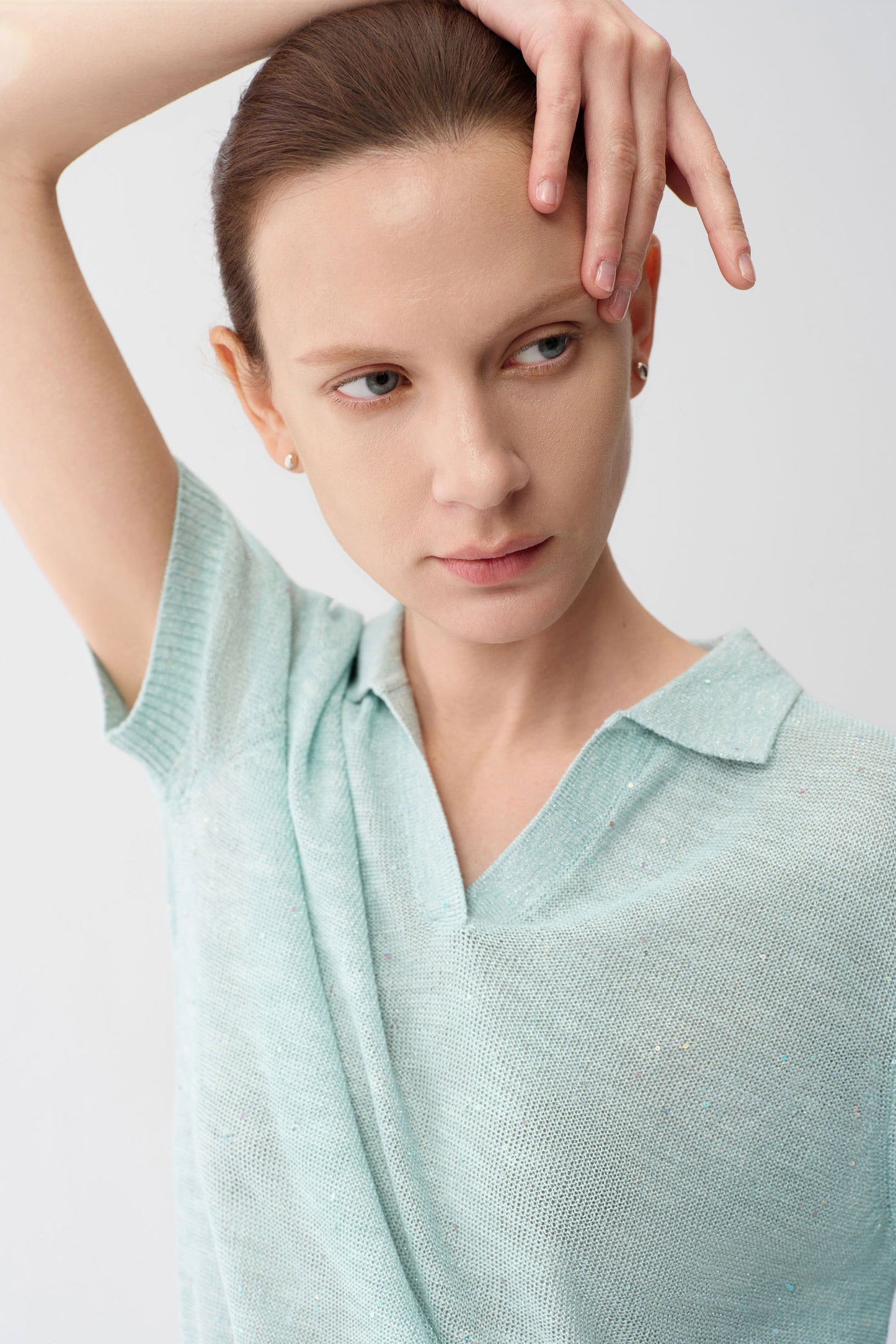 Sequin-Embellished Polo