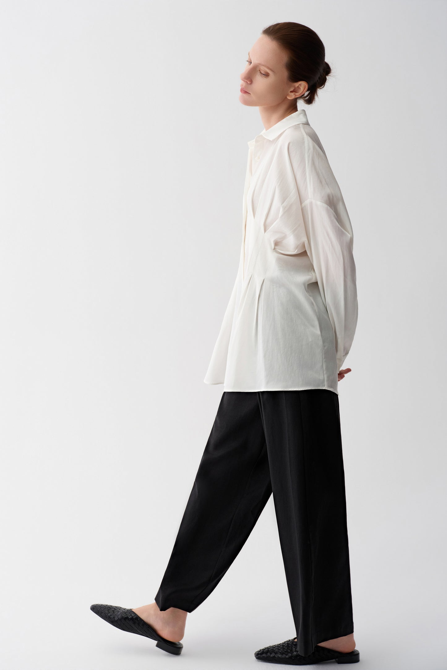 Gathered-Waist Cotton Shirt