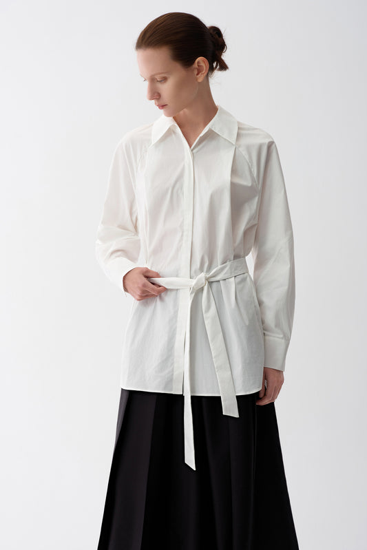 Belted Raglan Shirt