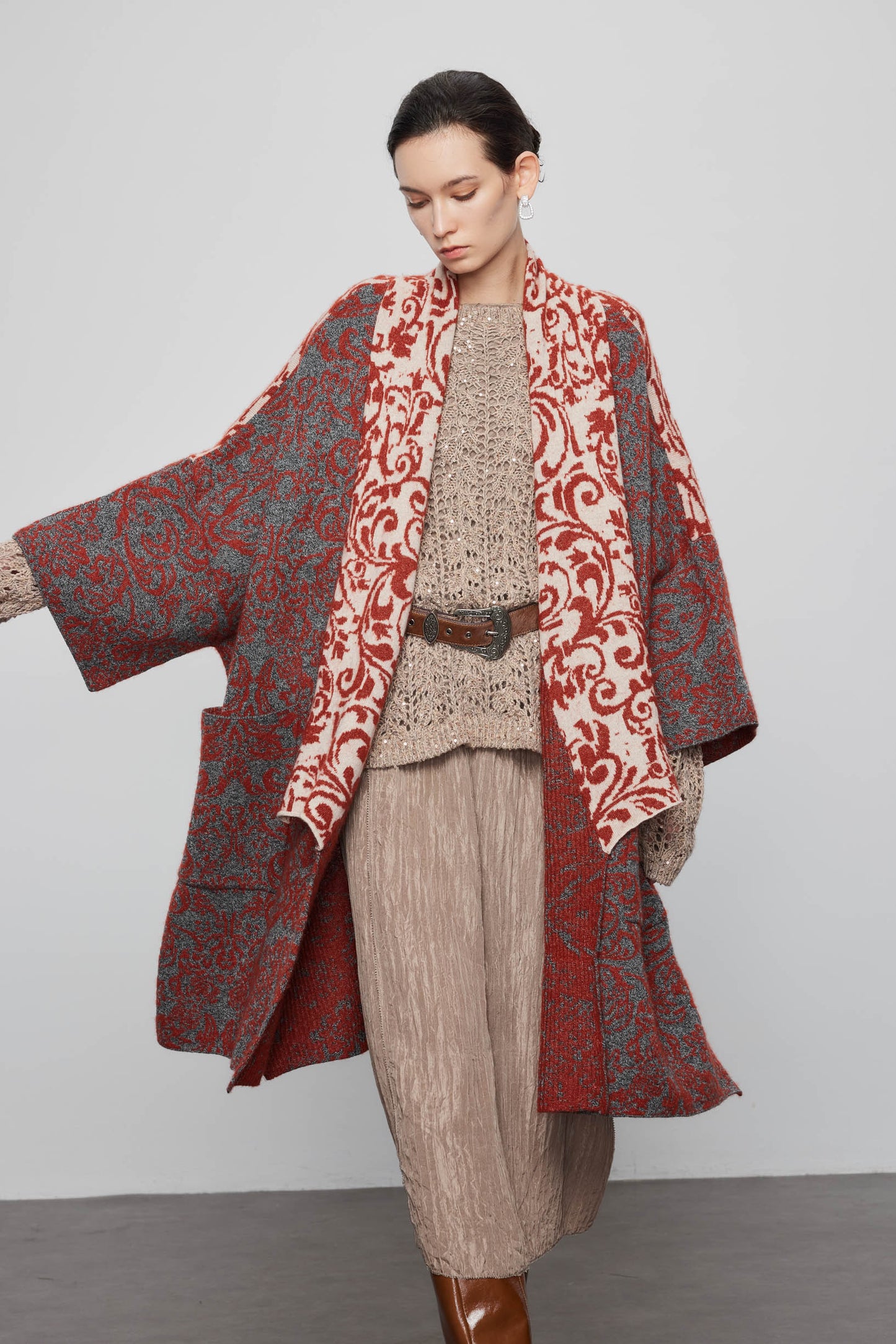 Ethnic Inspired Cashmere Coat