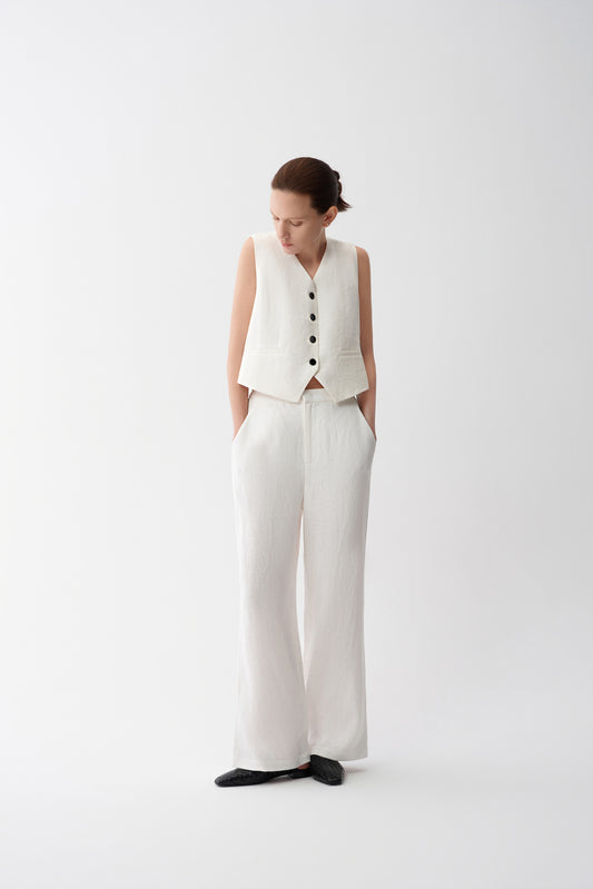 Pull On Linen Pants