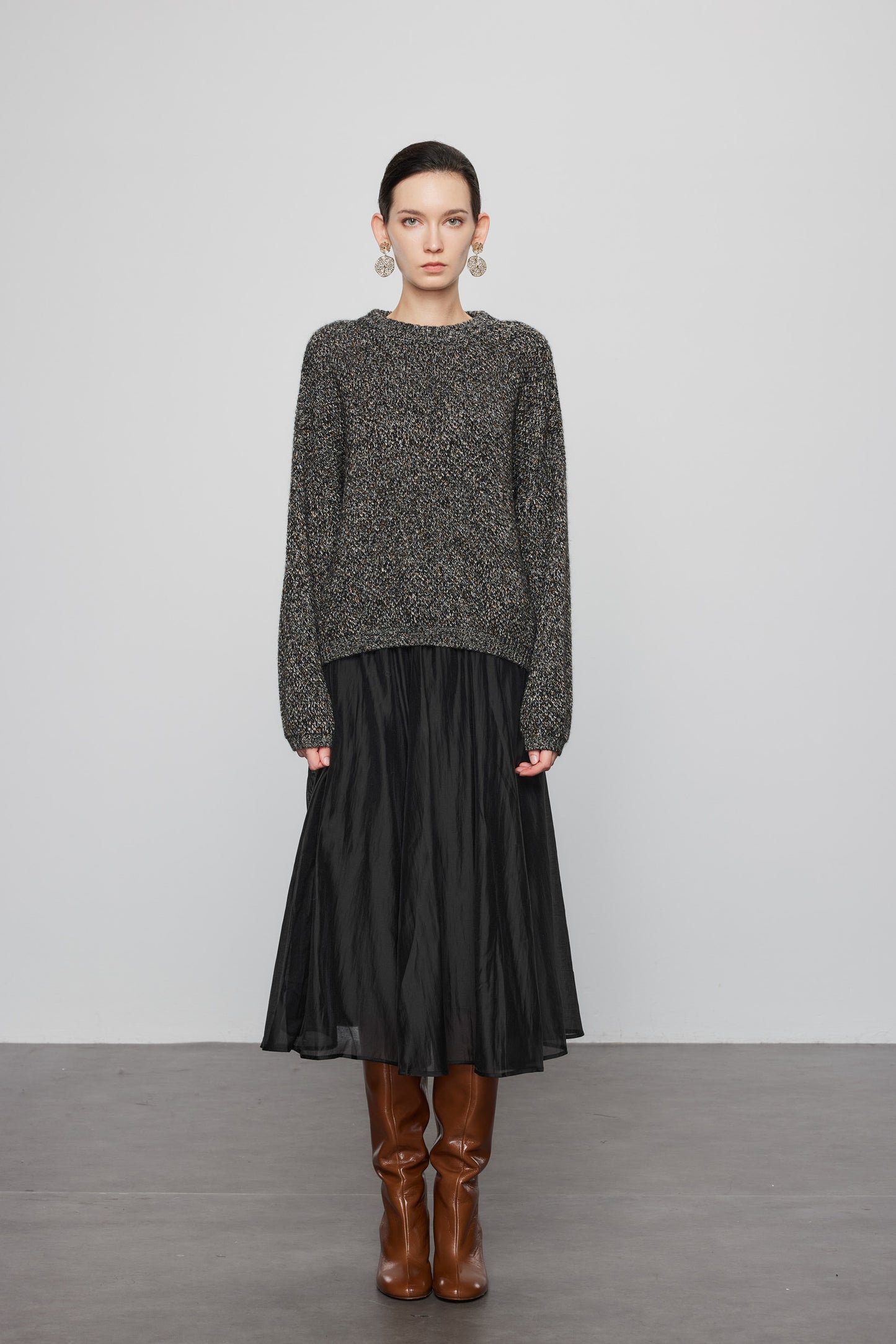 Melange Crewneck Pullover
