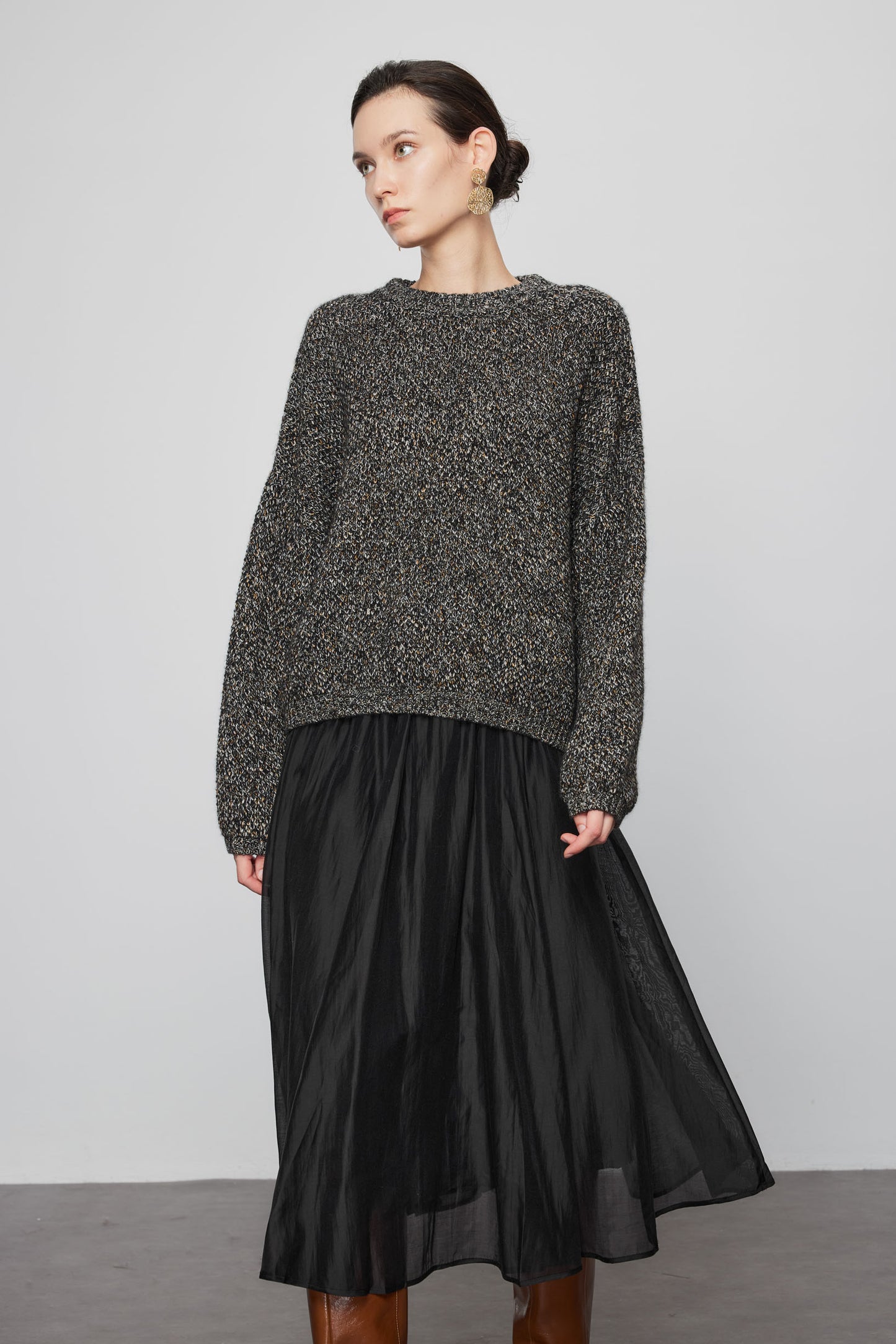 Melange Crewneck Pullover