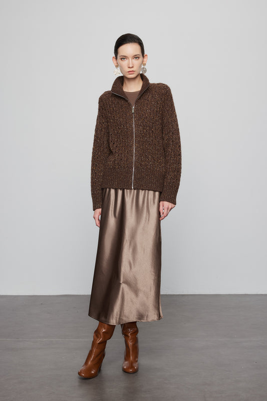 Eyelet Metallic Knit