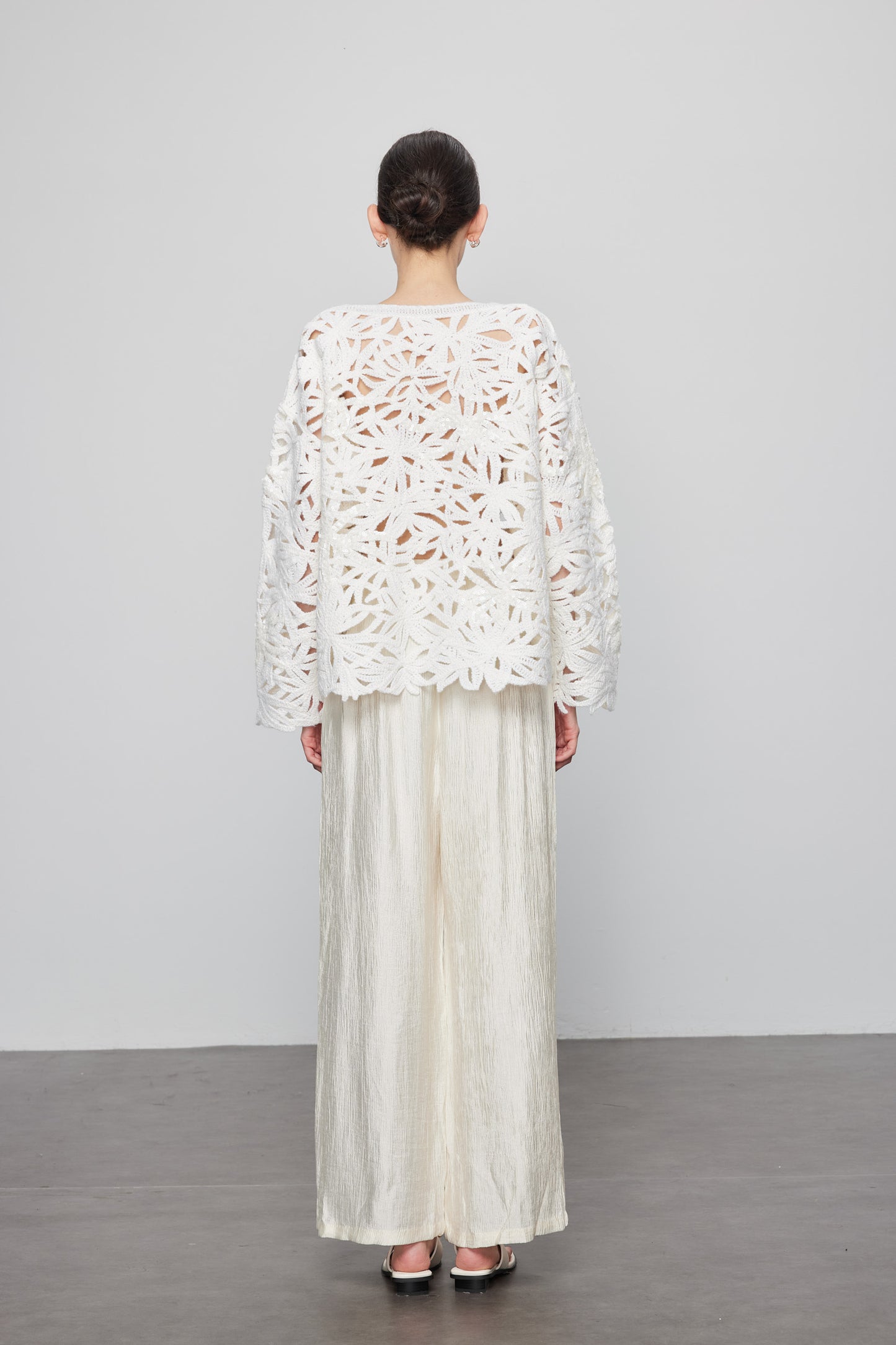 Viscose Blend Wide Leg