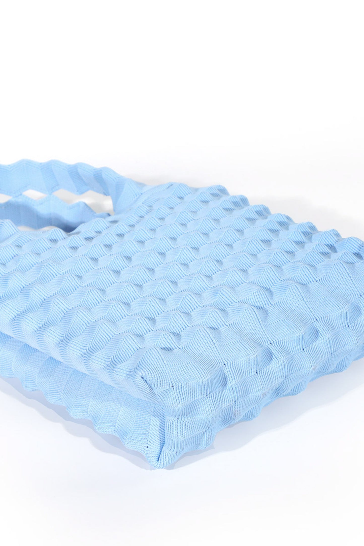 Pineapple Knit Bag-Light Blue