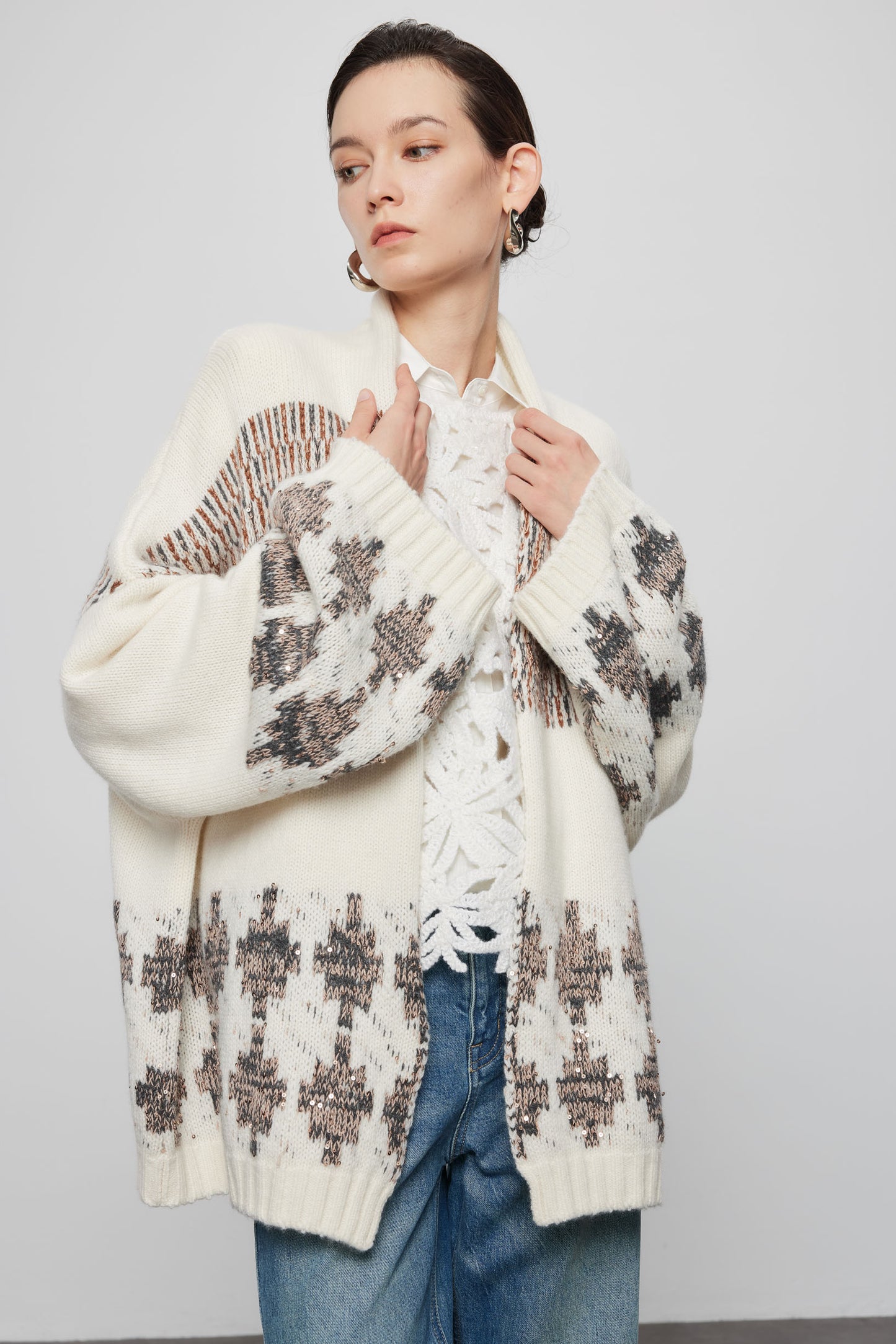 Nordic Knit Cashmere Cardigan