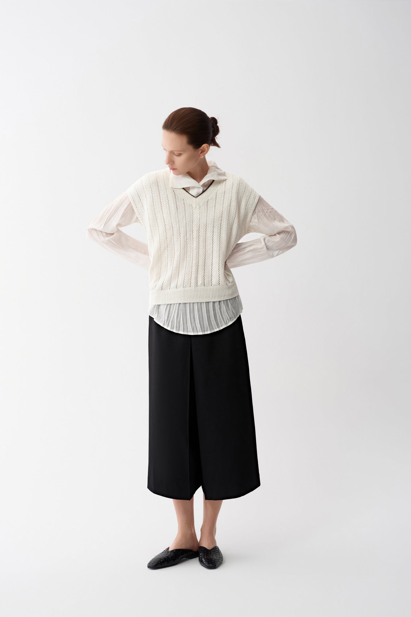 Openwork Linen Vest