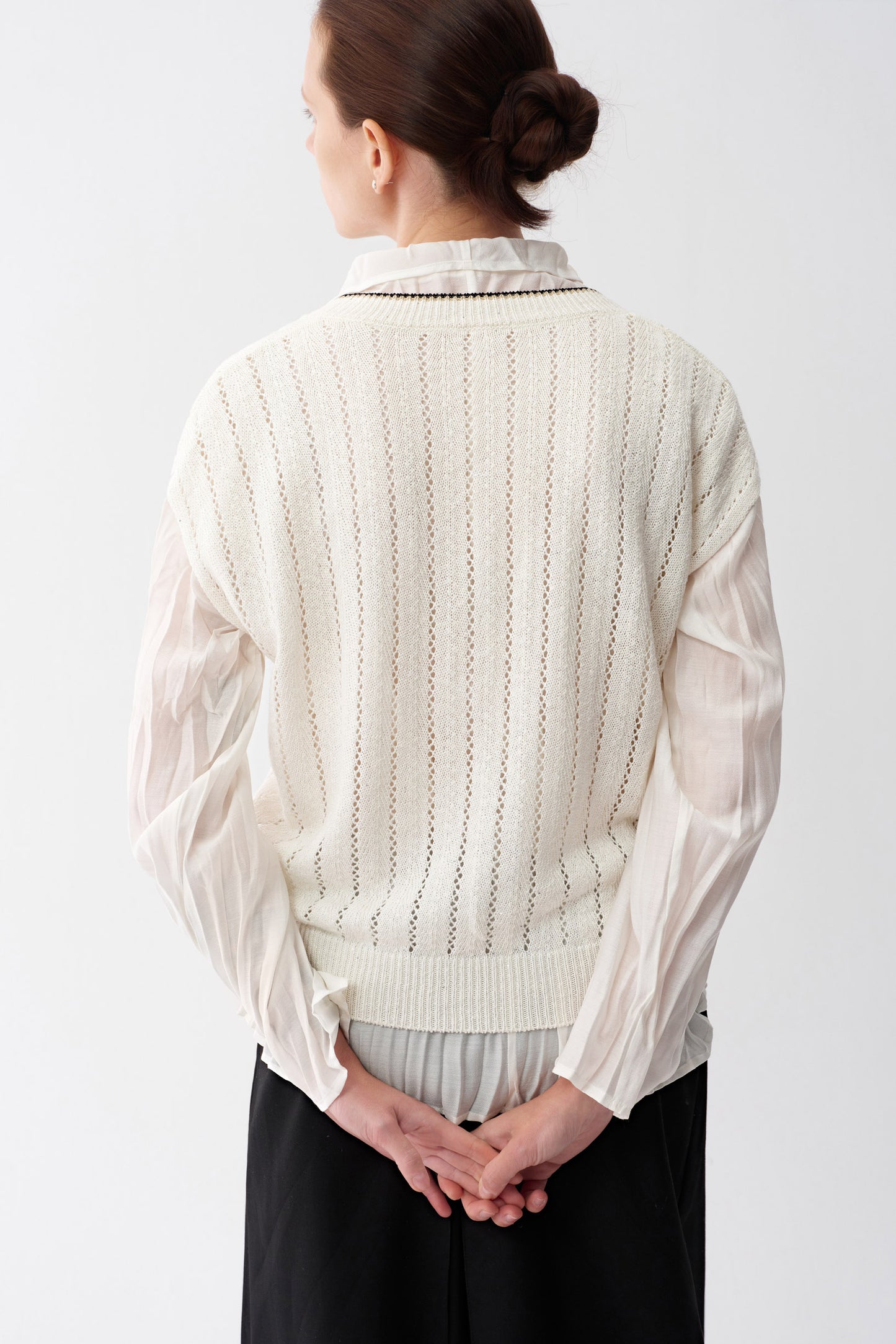 Openwork Linen Vest