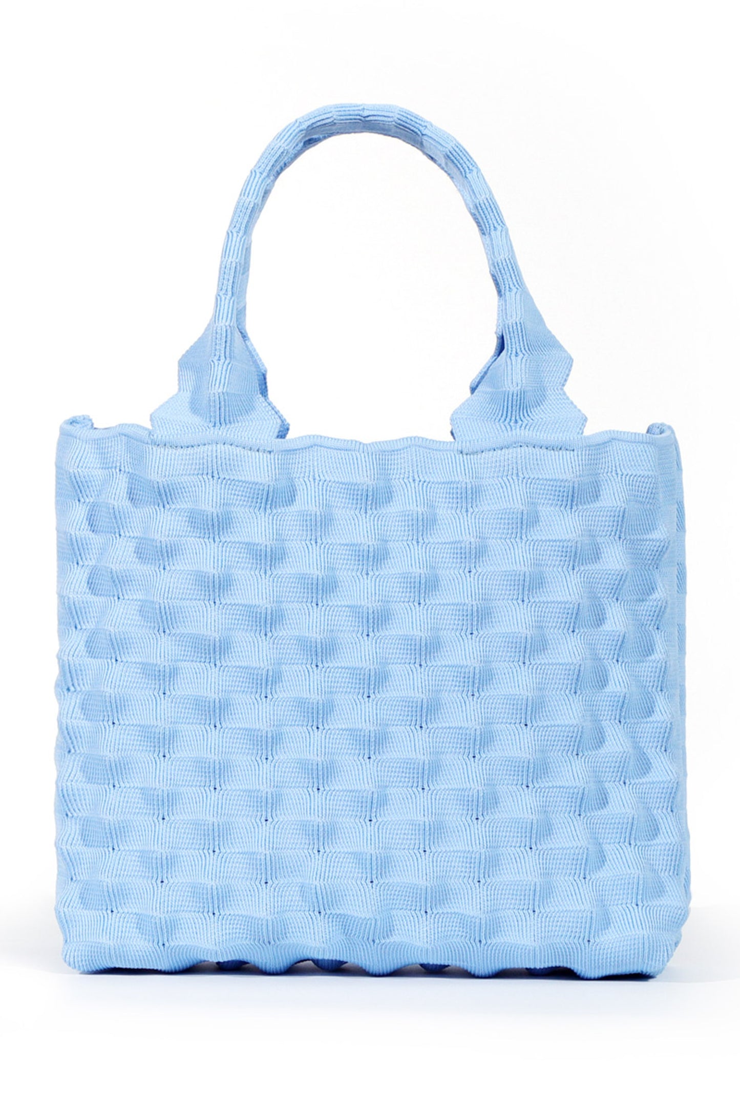 Pineapple Knit Bag-Light Blue