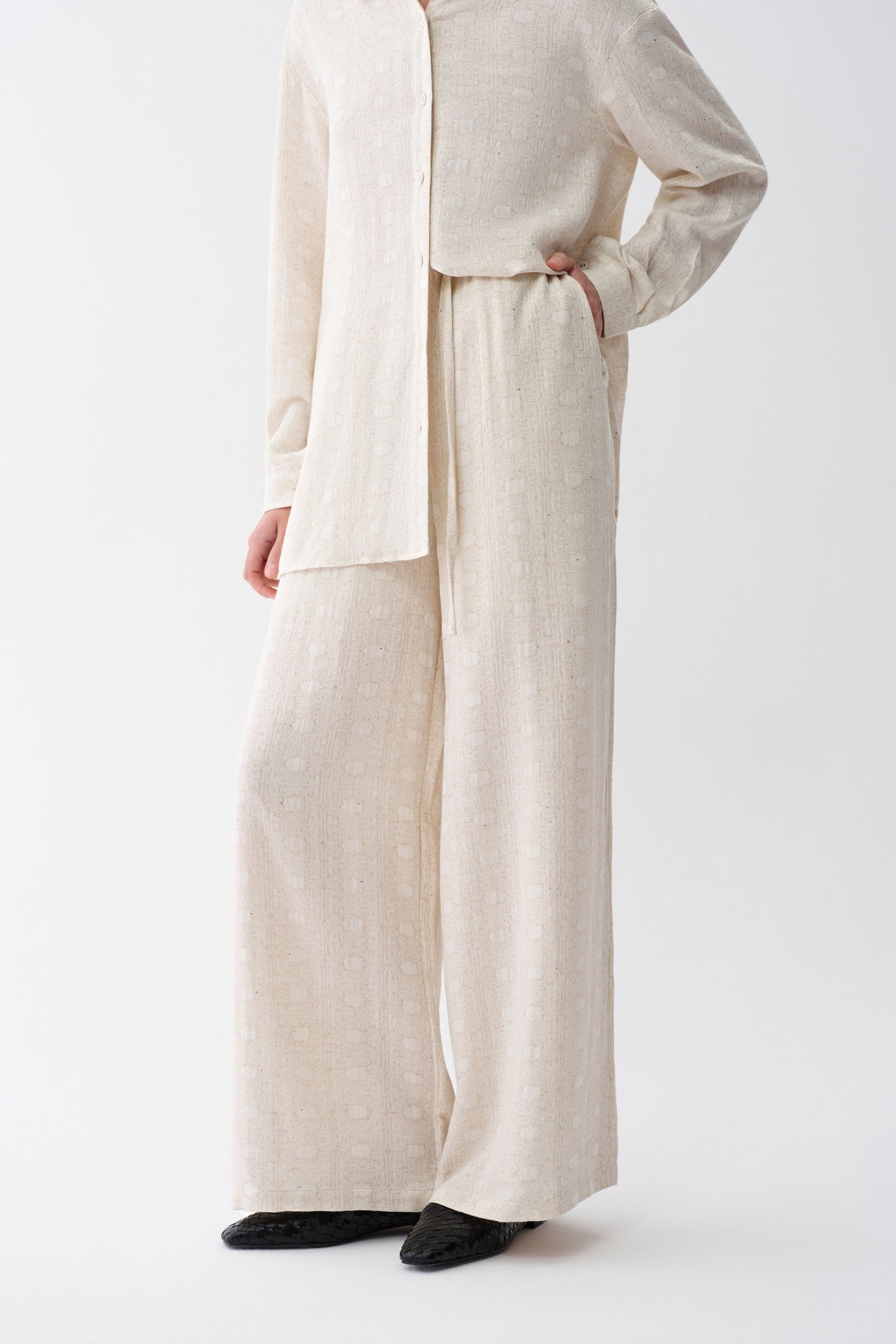 Linen-Blend Resort Pants