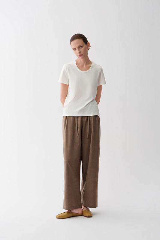 Pleated Drawstring Pants