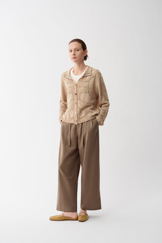 Abstract Fringe Cardigan