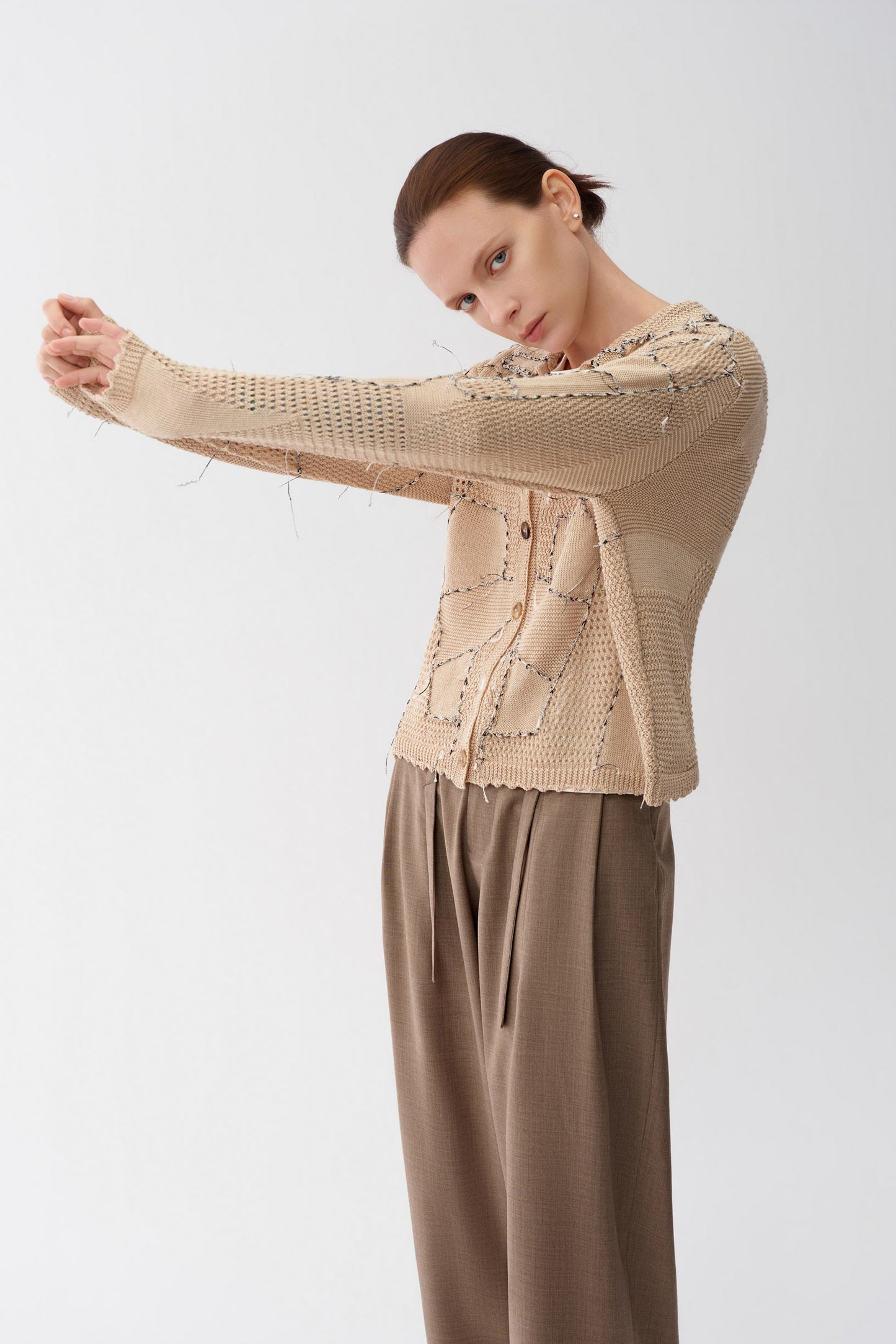 Abstract Fringe Cardigan