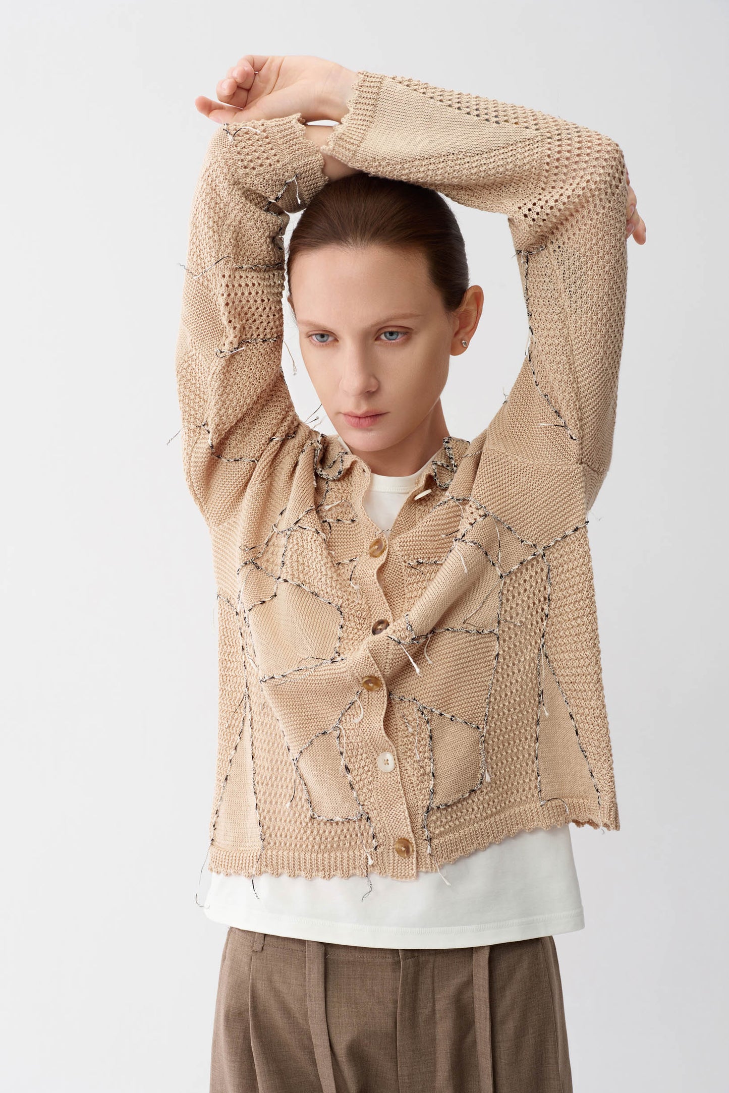 Abstract Fringe Cardigan