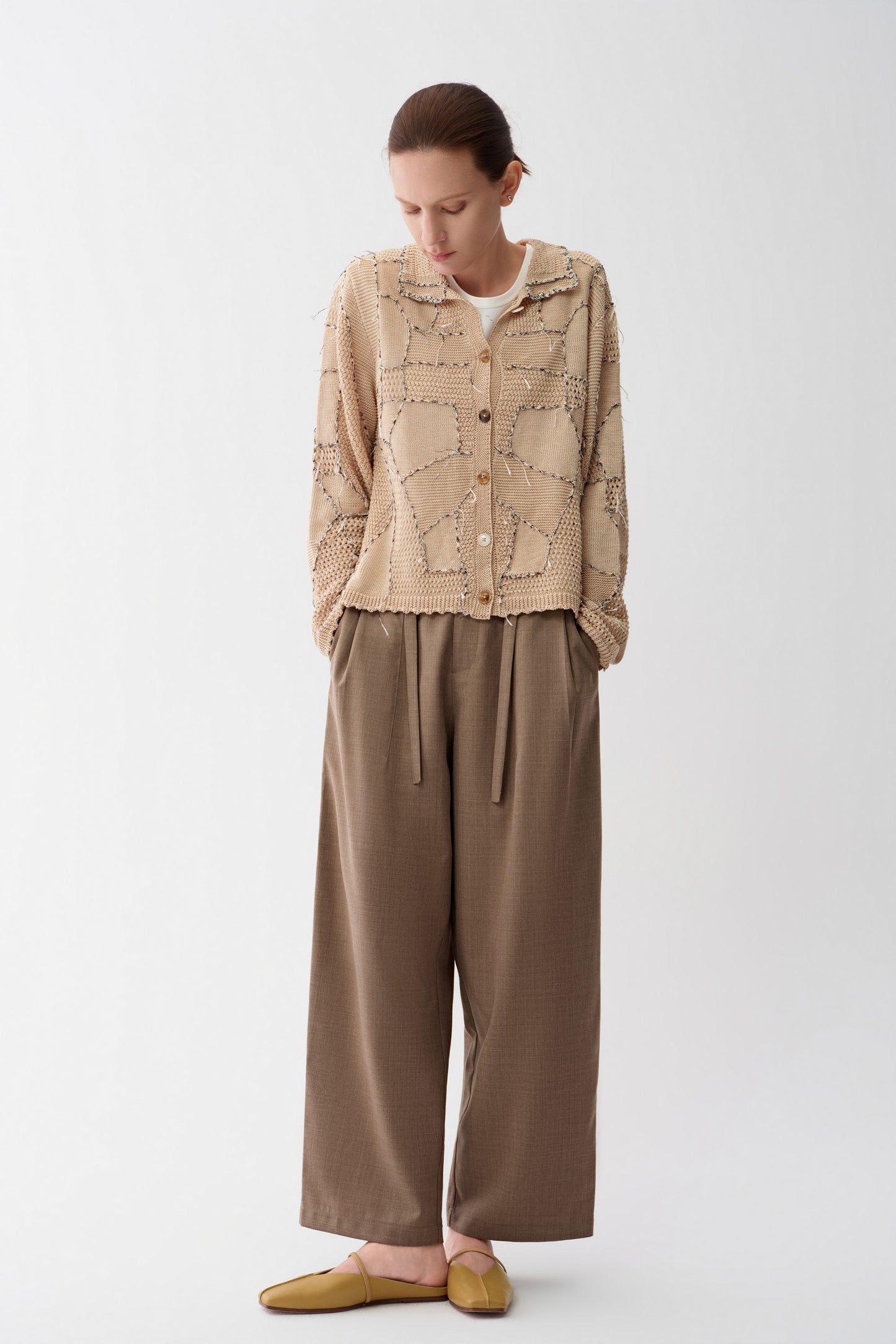 Abstract Fringe Cardigan