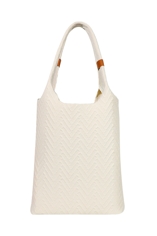 Tote Bag-Cream/Leopard
