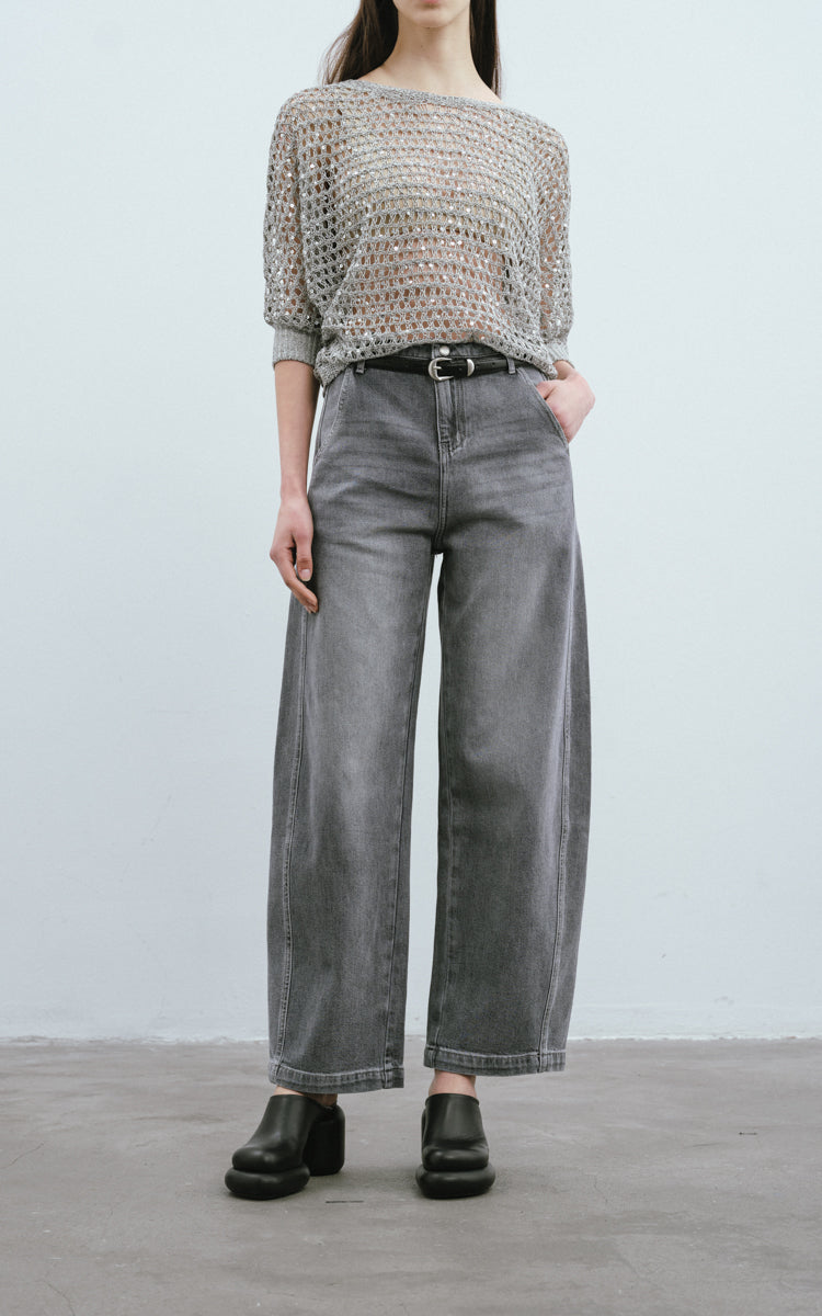 Vintage Wash Denim Jeans